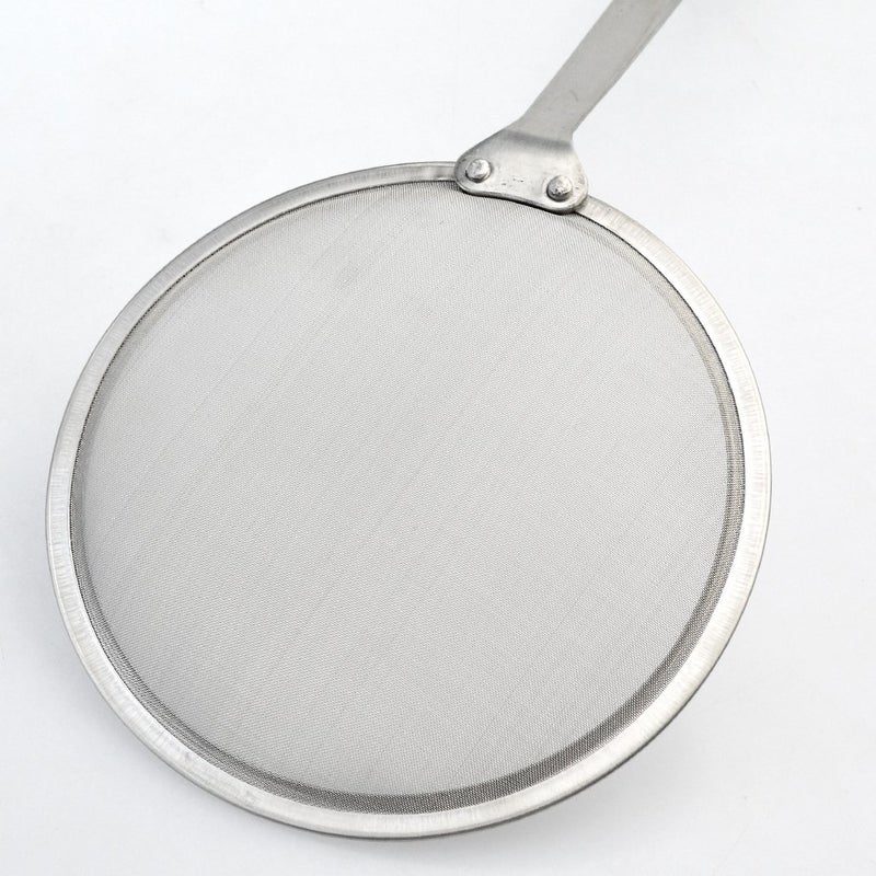 cnomg Stainless Steel Skimmer Strainer,Stainless Steel Fat Skimmer Spoon Fine Mesh Food Strainer for Grease, Gravy and Foam with Long Handle - Image 3